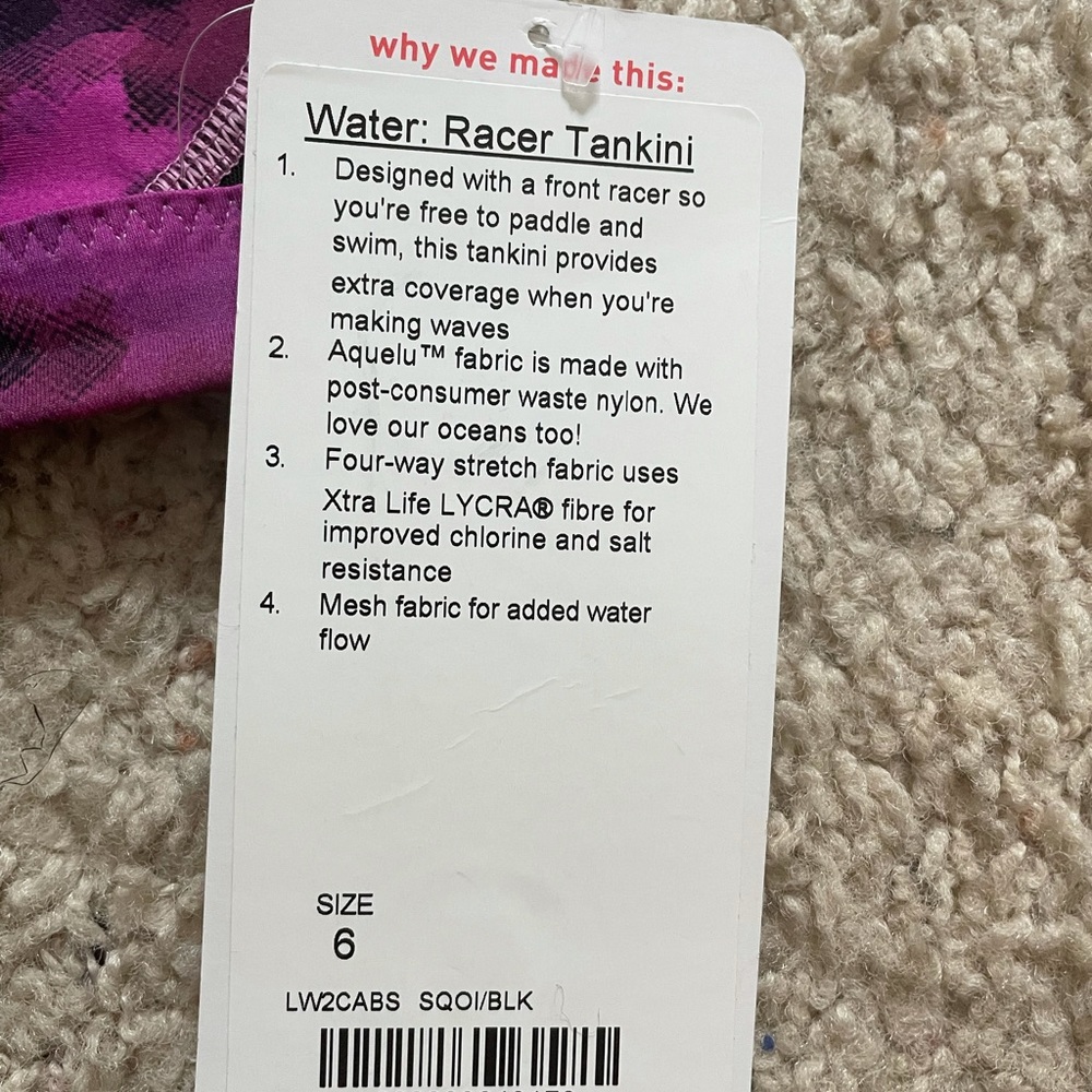 NWT - Lululemon Racer Tankini - Picture 2 of 5